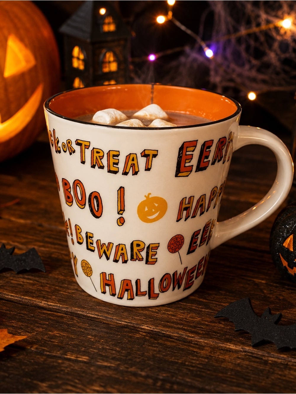 Starbucks 2007 Halloween Boo Beware EEK Spider Mug 16 oz Vintage Ceramic